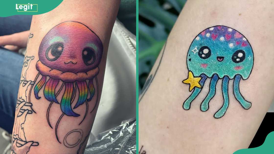 Cartoon jellyfish tattoo Cartoon jellyfish tattoo