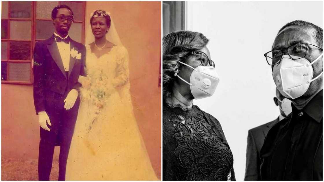 Why Did You Dress Like Michael Jackson? Reactions as Nigerian Governor Shares Wedding Photo Taken 35 Years Ago