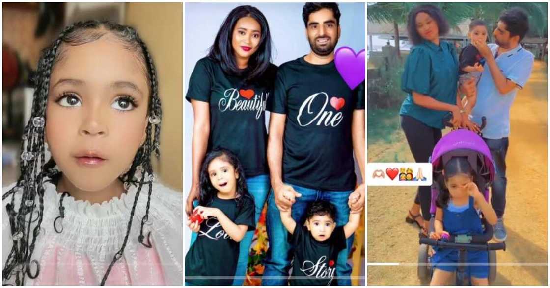 Nigerian lady, Indian man, cute family Nigerian lady, Indian man, cute family