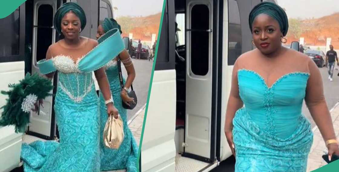 Asoebi ladies turn heads in green outfits