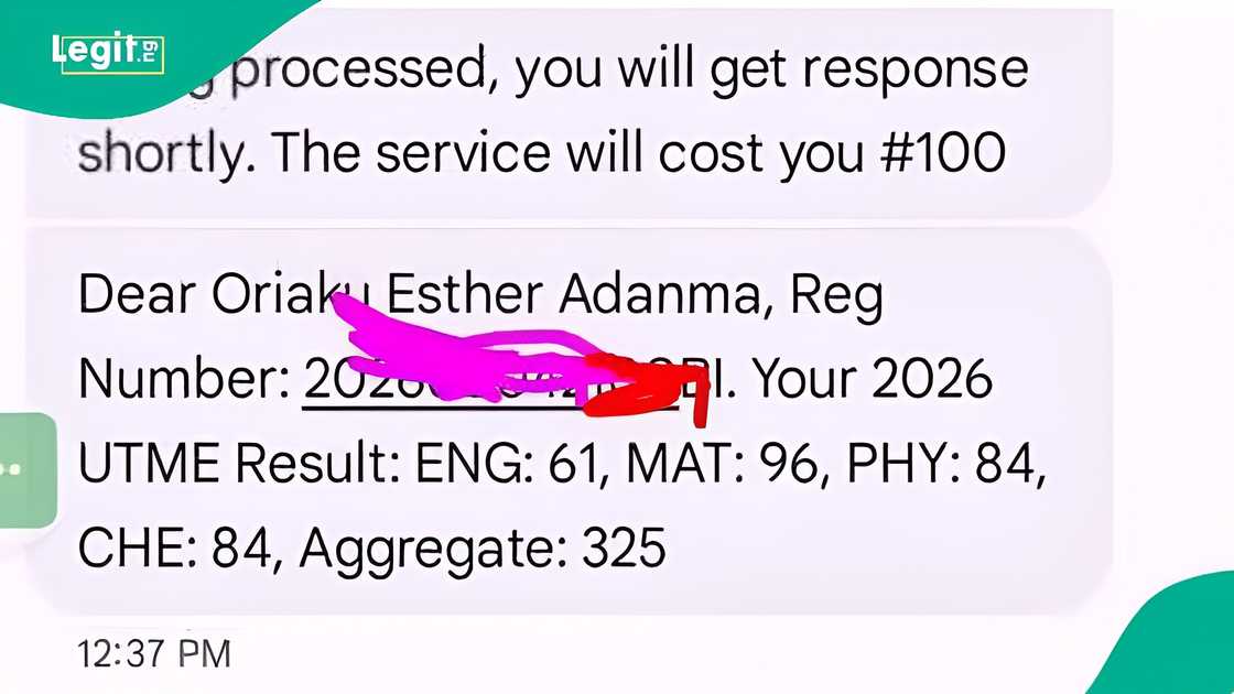 Student reveals 2026 JAMB result after strong performance in mathematics