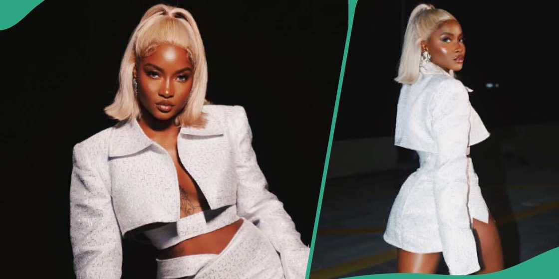 Ilebaye's revealing outfit to Davido's party. Ilebaye's revealing outfit to Davido's party.