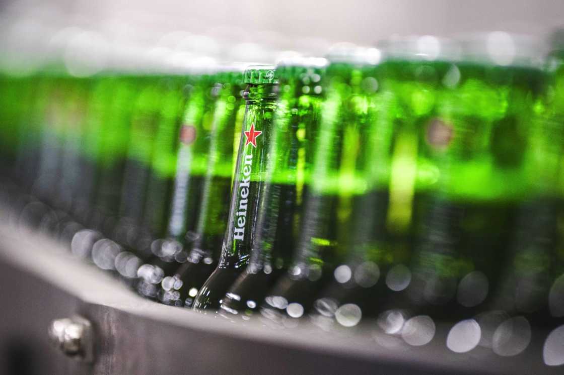Traders cheered the Heineken results Traders cheered the Heineken results