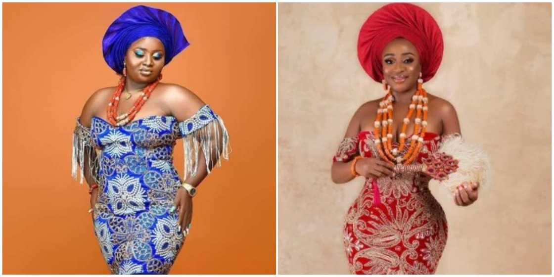 Photo of a lady and Ini Edo. Photo of a lady and Ini Edo.