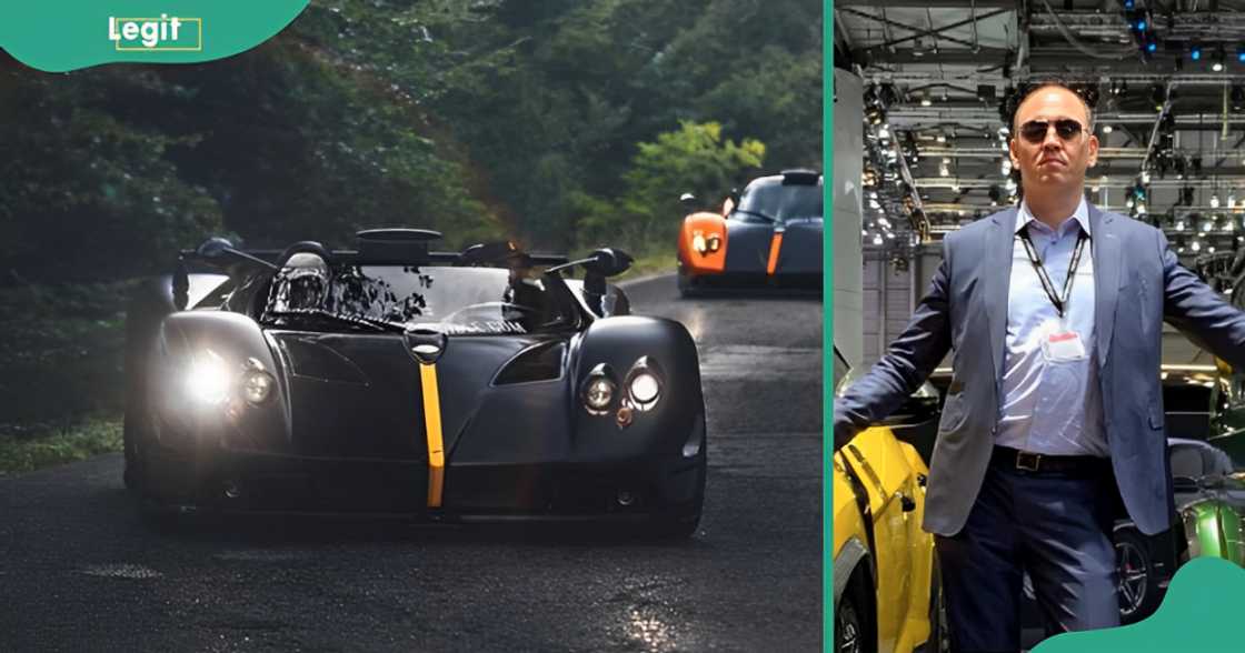 The Pagani Zonda HP Barchetta and its owner Oleg Egorov. The Pagani Zonda HP Barchetta and its owner Oleg Egorov.