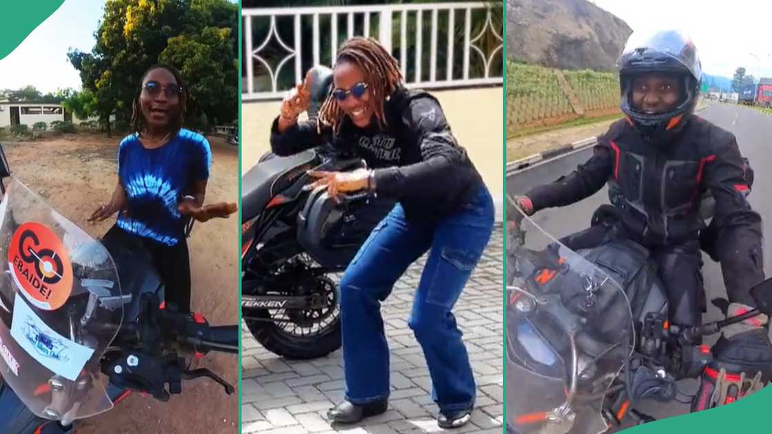 Lady riding bike to 52 African countries.