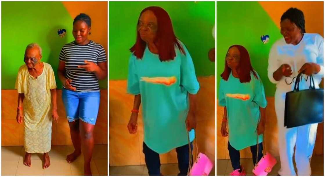 Nigerian granny looks confused on the dancing floor. Nigerian granny looks confused on the dancing floor.