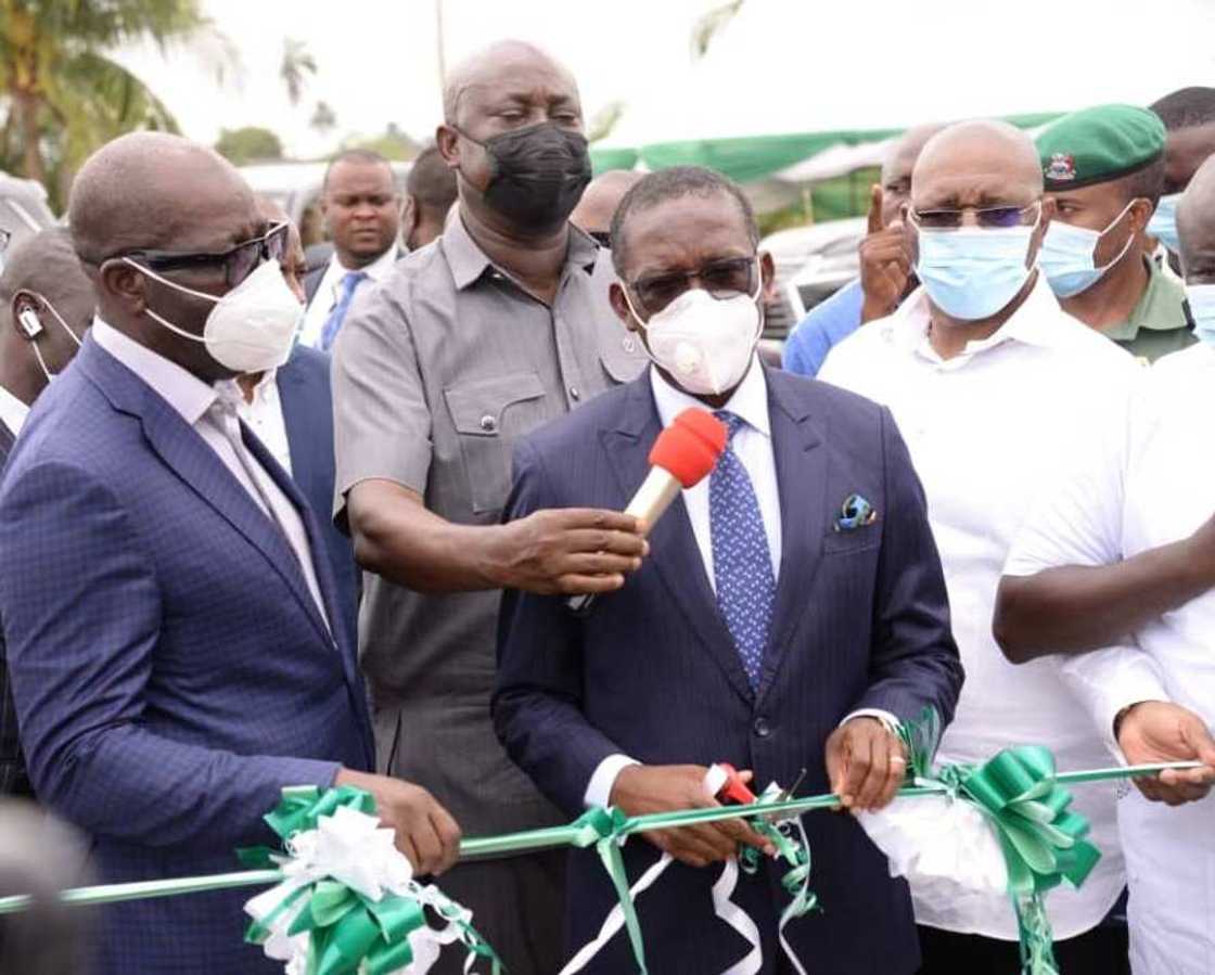 Obaseki inaugurated white elephant projects on behalf of another state governor, APC claims Obaseki inaugurated white elephant projects on behalf of another state governor, APC claims