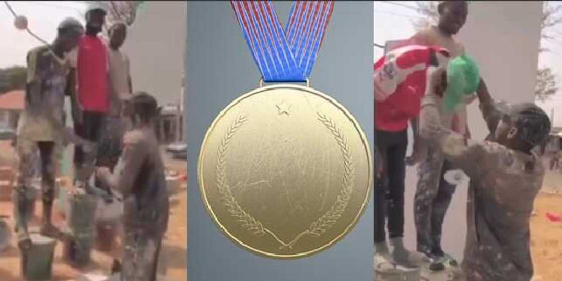 Artisans in Kaduna State award themselves medals just like it is done at the Olympics Artisans in Kaduna State award themselves medals just like it is done at the Olympics