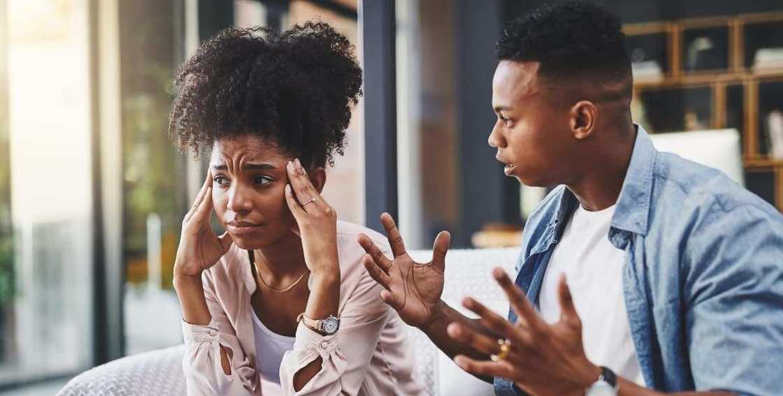 Couple arguing over cheating Couple arguing over cheating