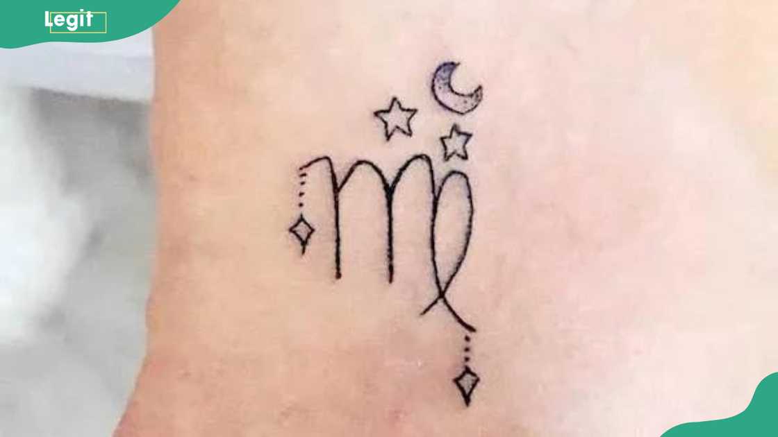 Virgo and stars tattoo