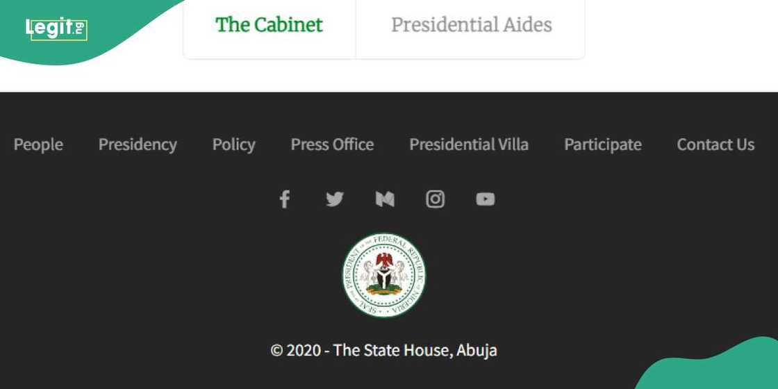 Nigerian State House footer Nigerian State House footer