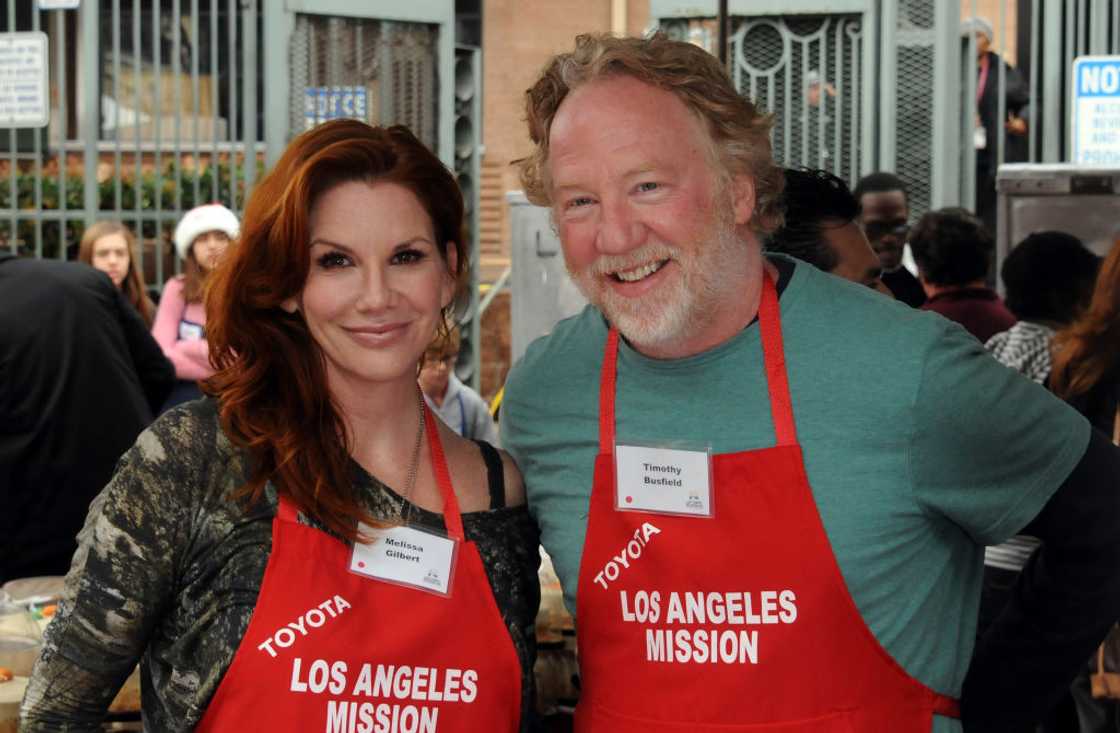 Melissa Gilbert and Timothy participate at an event
