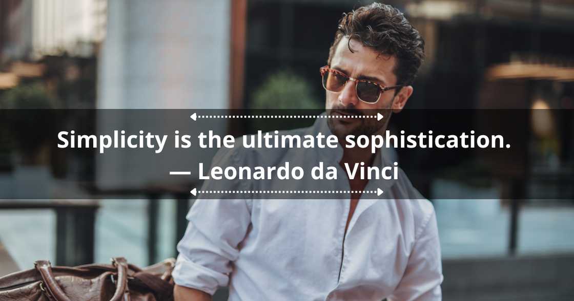 Quotes on fashion and simplicity for men