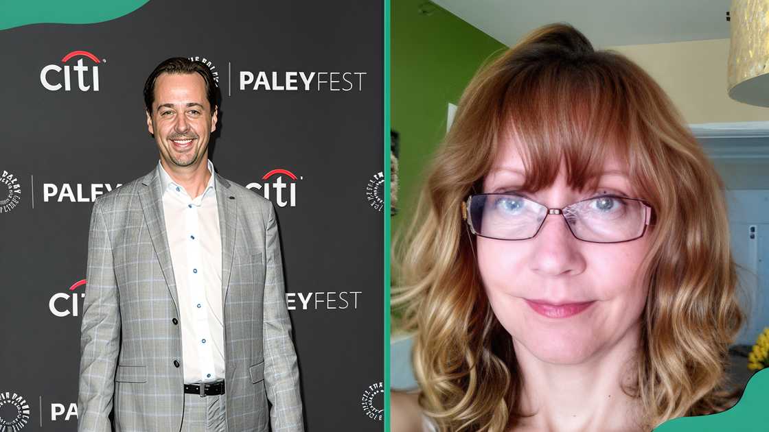 Sean Murray in Hollywood, California (L). Sean Murray's step-sister, Julie Bellisario (R). Sean Murray in Hollywood, California (L). Sean Murray's step-sister, Julie Bellisario (R).