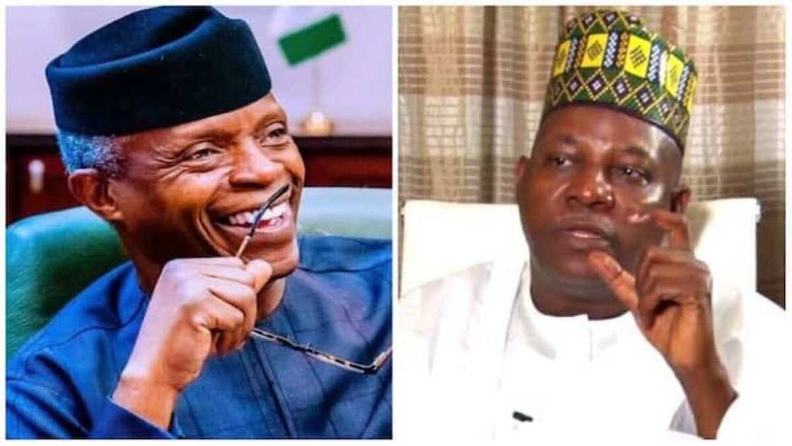 Yemi Osinbajo, Kashim Shettima, Popcorn, ice cream, APC, 2023 presidential election, Ganduje's book launch Yemi Osinbajo, Kashim Shettima, Popcorn, ice cream, APC, 2023 presidential election, Ganduje's book launch