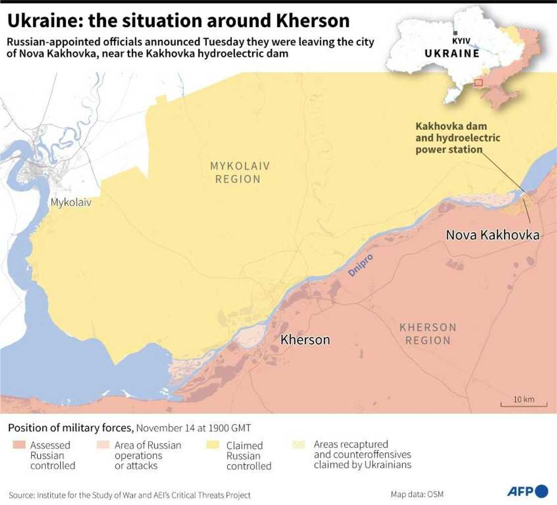 Ukraine: the situation around Kherson