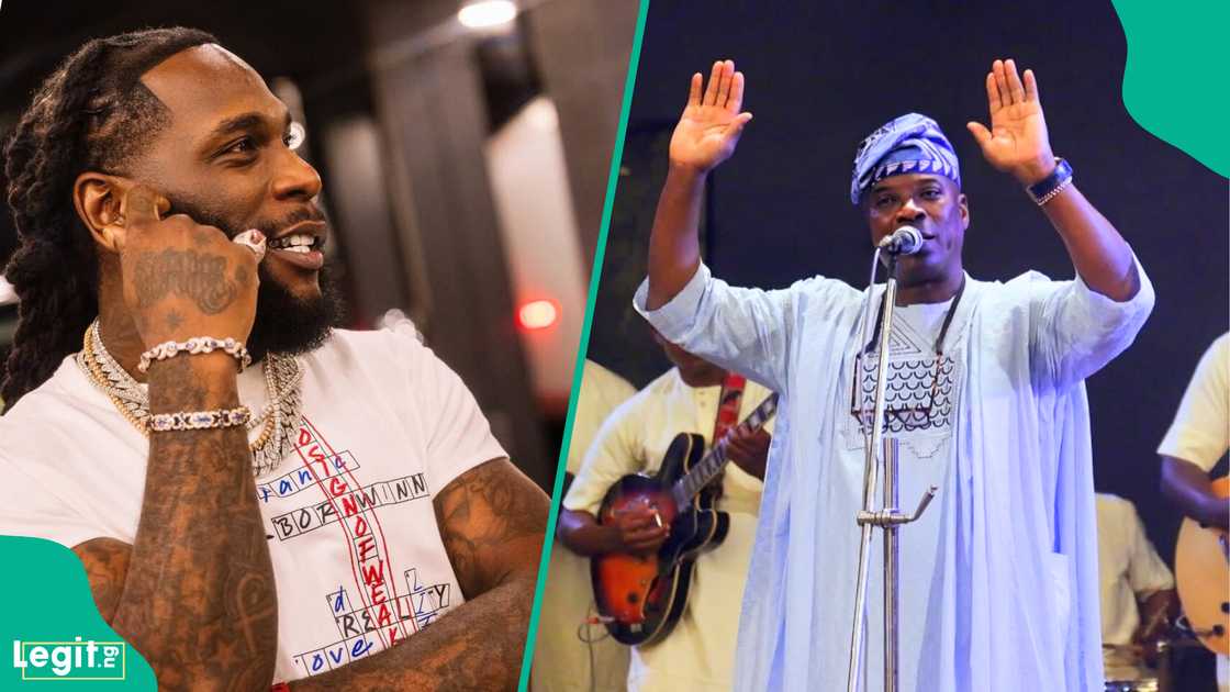 King of Afrobeats Burna Boy gifts Fuji icon Kwam 1 more than $20,000 in 100-dollar bills during restaurant performance in Lagos