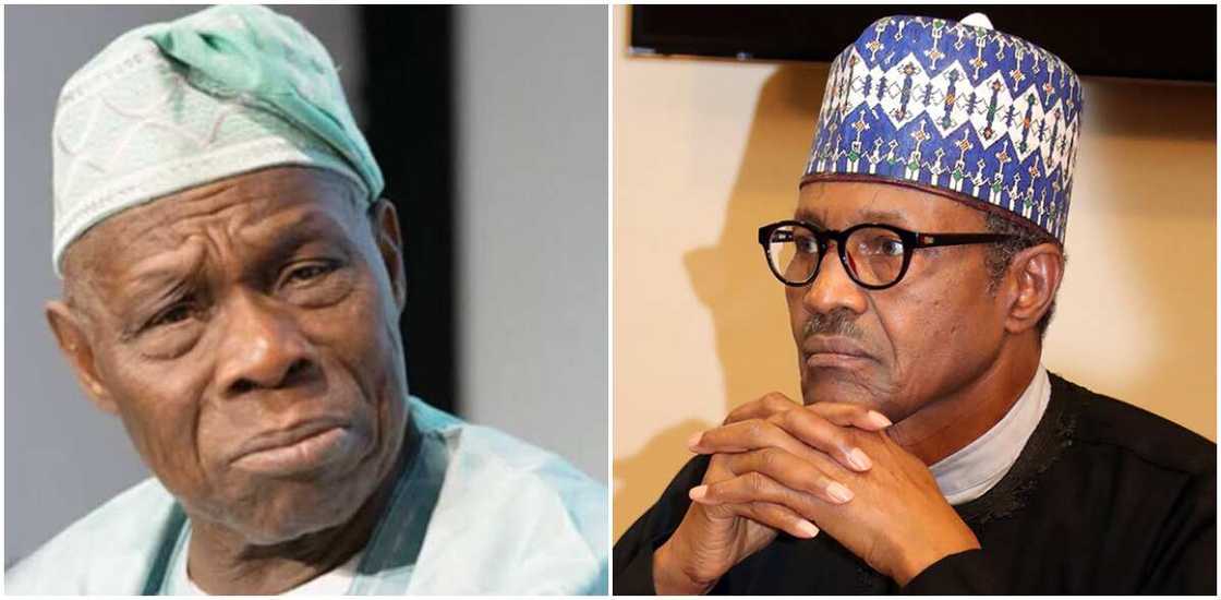 Former President Olusegun Obasanjo, President Muhammadu Buhari, APC