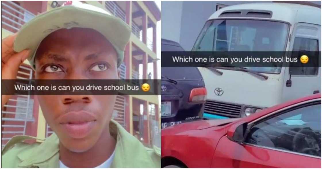 Video shows corper venting after being asked to drive school bus Video shows corper venting after being asked to drive school bus