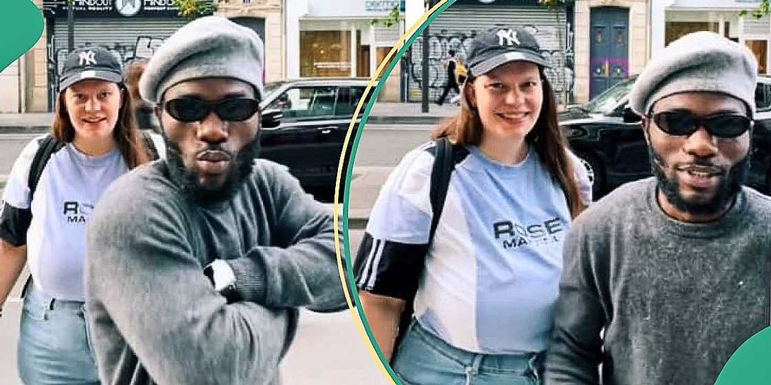 Oyinbo woman asks Nigerian husband if he married her for love or papers Oyinbo woman asks Nigerian husband if he married her for love or papers