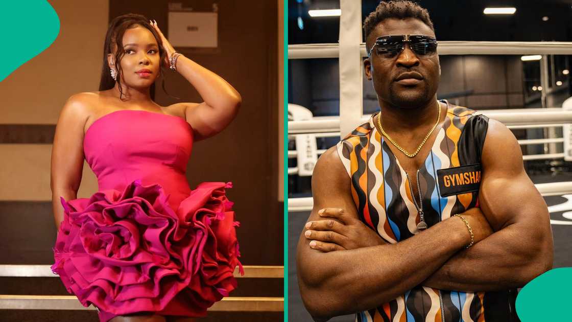 Afropop queen Yemi Alade and UFC champion Francis Ngannou