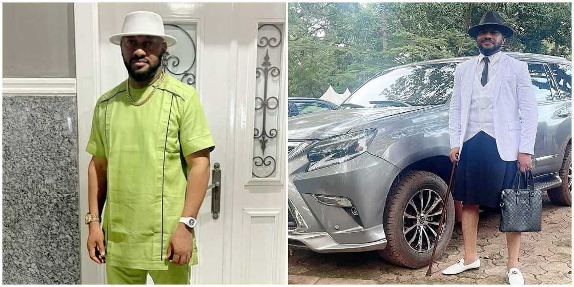 Yul Edochie considers crossdressing. Yul Edochie considers crossdressing.
