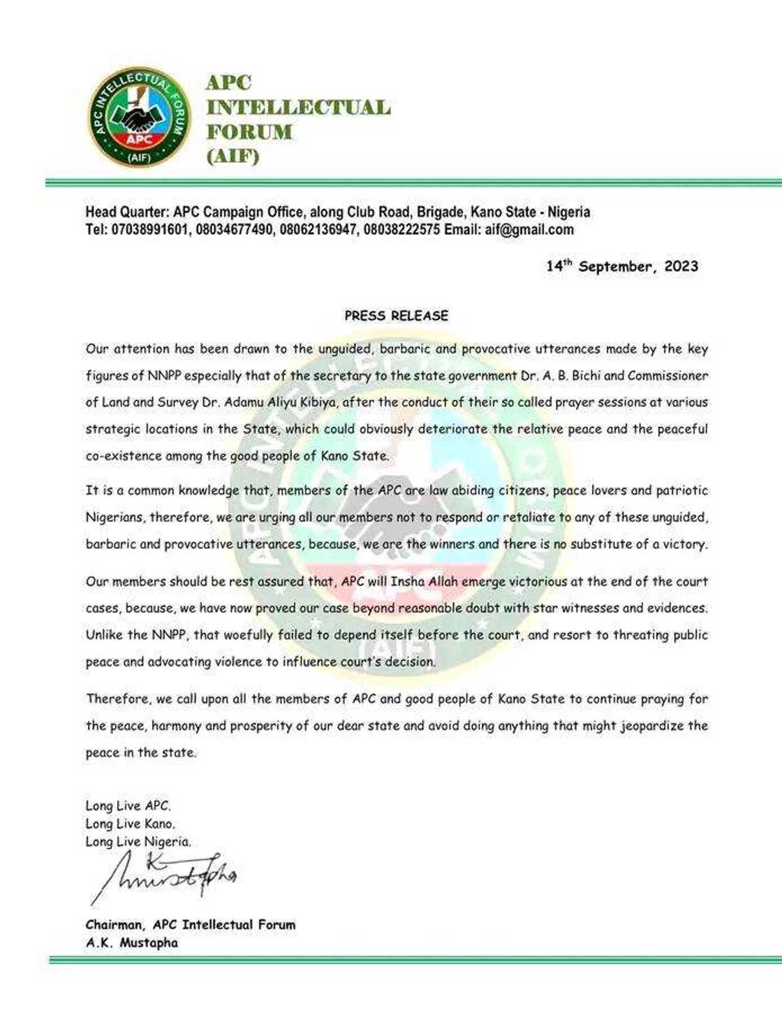 NNPP and APC Kano/Kano state news today NNPP and APC Kano/Kano state news today