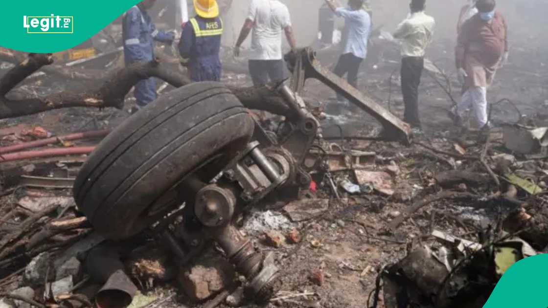 Debris from Air India crash site. Debris from Air India crash site.