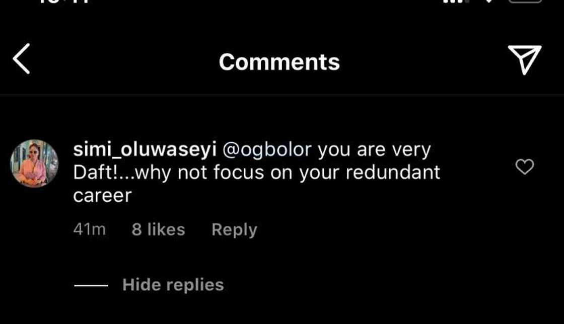 Ogbolor shades Ooni of Ife's ex-wife Queen Naomi, her sister reacts. Ogbolor shades Ooni of Ife's ex-wife Queen Naomi, her sister reacts.