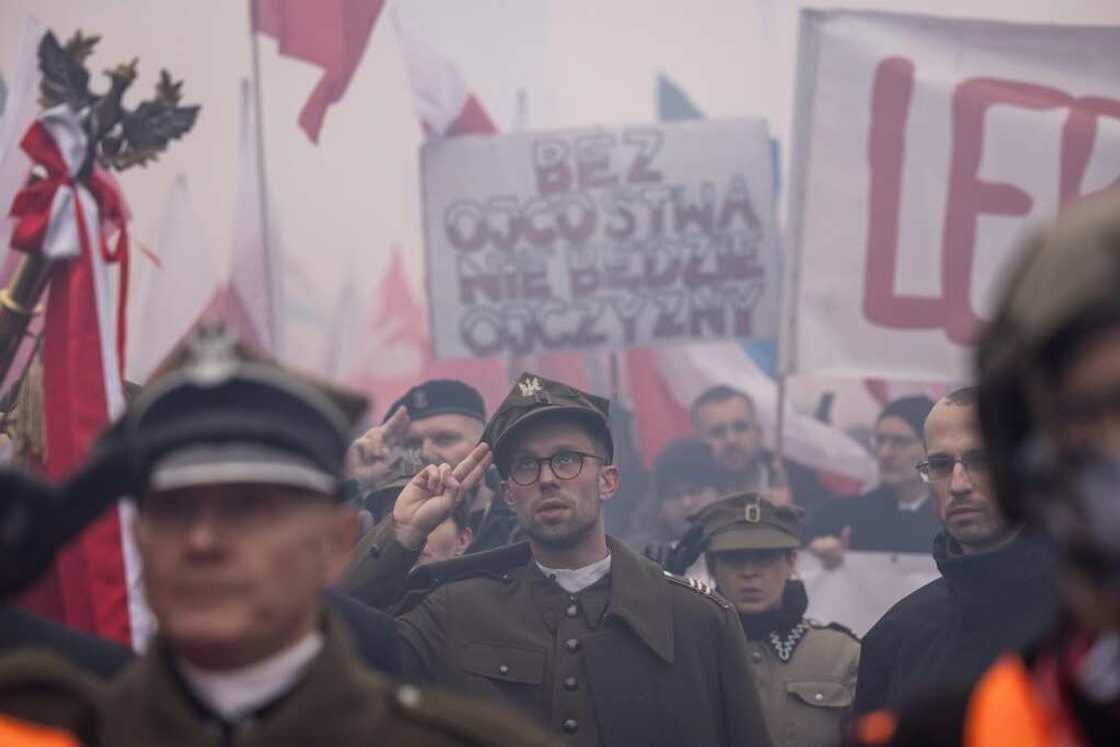The march also pits conservative groups against more liberal Poles The march also pits conservative groups against more liberal Poles