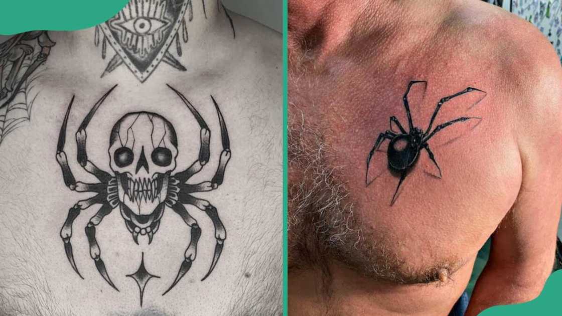 Chest spider tattoo Chest spider tattoo