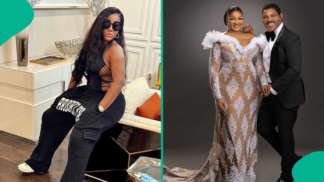 Destiny Etiko talks about the alleged rumour of her having an affair with Omotola's husband. Destiny Etiko talks about the alleged rumour of her having an affair with Omotola's husband.