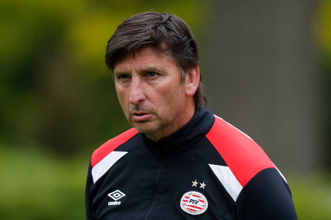 Luc Nilis of PSV during the Training PSV Luc Nilis of PSV during the Training PSV
