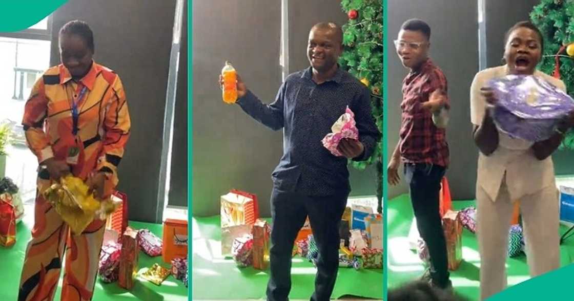 Nigerian employees exchange gifts to mark Christmas season Nigerian employees exchange gifts to mark Christmas season