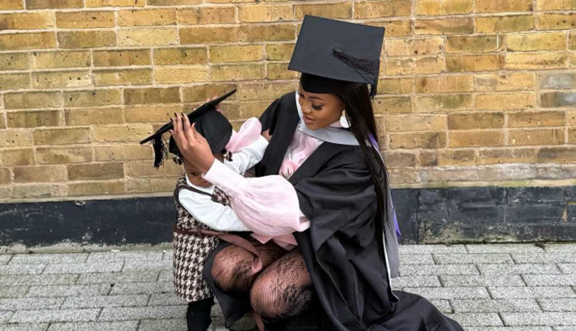 Oga Sabinus' wife Ciana graduates from UK university