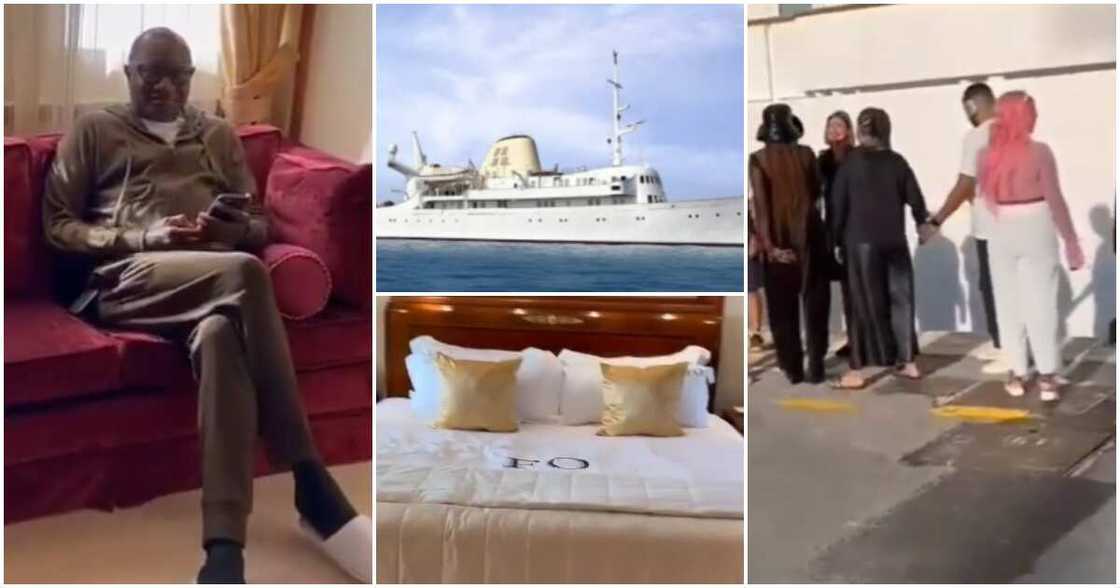 Nigerian billionaire Femi Otedola and his birthday yacht with family Nigerian billionaire Femi Otedola and his birthday yacht with family
