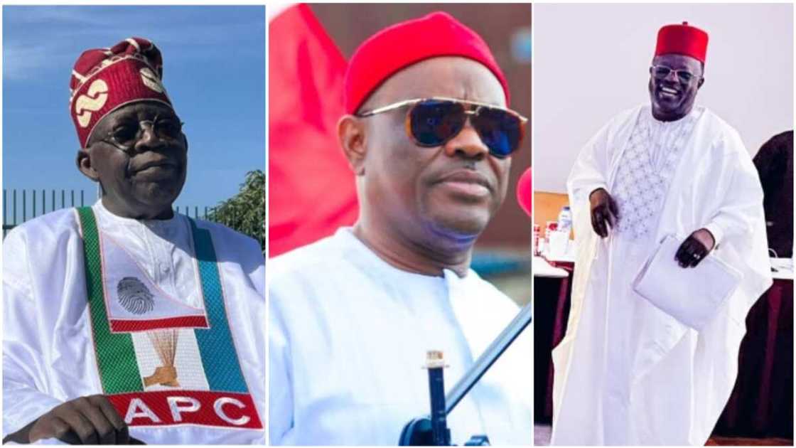 Bola Tinubu/Nyesom Wike/David Umahi/APC/PDP/2023 Election/Rivers state Bola Tinubu/Nyesom Wike/David Umahi/APC/PDP/2023 Election/Rivers state