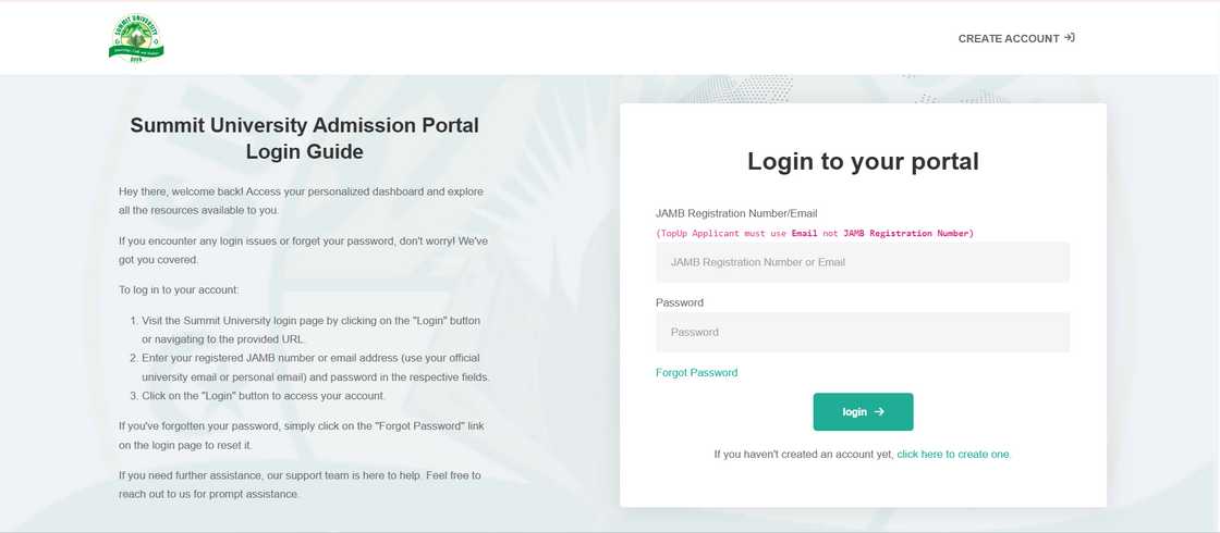 Summit University portal log in Summit University portal log in