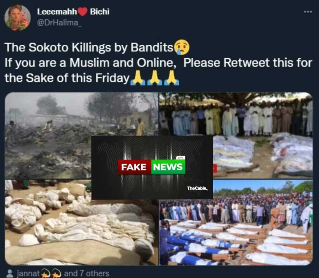 Bincike: Mene ne gaskiya kan hotunan gawawwakin da ke yawo da sunan na Sakwatawa ne? Bincike: Mene ne gaskiya kan hotunan gawawwakin da ke yawo da sunan na Sakwatawa ne?