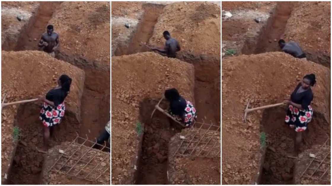 Husband and wife goals/woman dug foundation. Husband and wife goals/woman dug foundation.