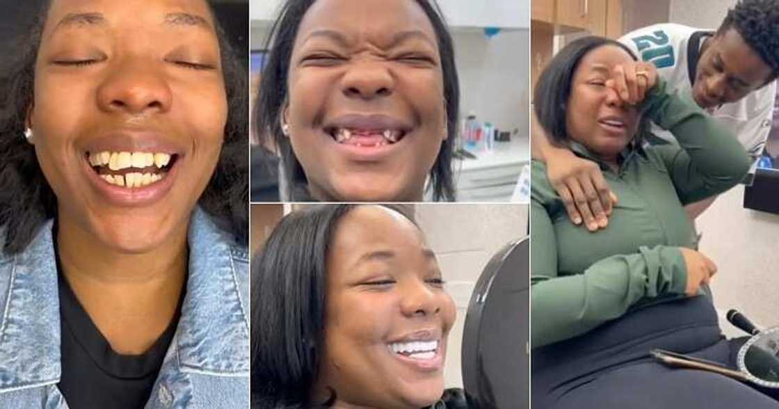 Lady gets dental transformation, crooked teeth transformation Lady gets dental transformation, crooked teeth transformation