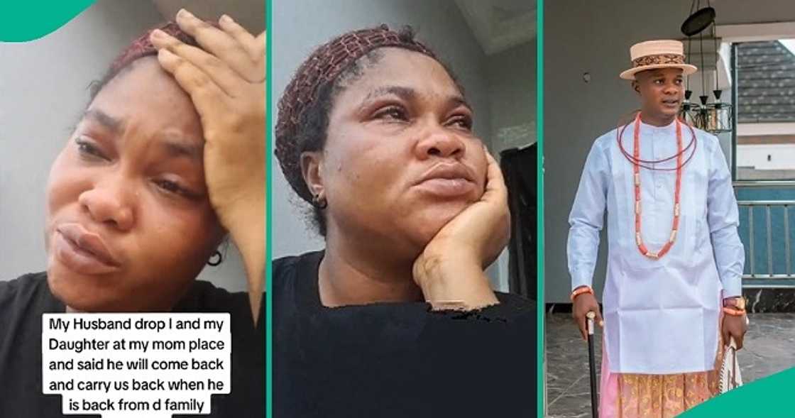 Woman in tears after her husband went for family meeting and never returned. Woman in tears after her husband went for family meeting and never returned.