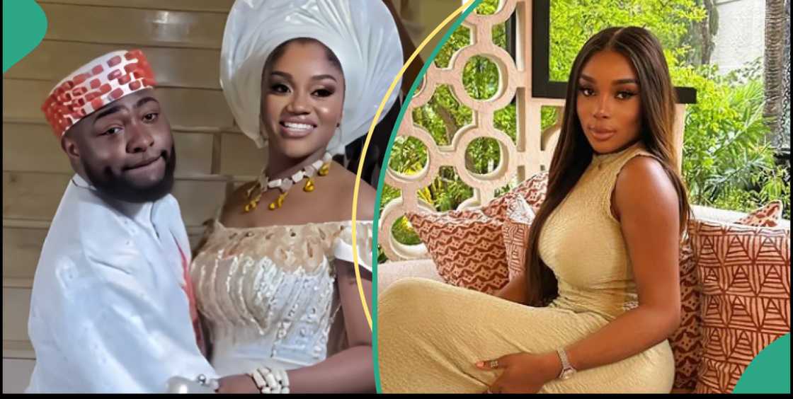 Davido and Chioma at the traditional wedding, Davido's alleged pregnant French side chick Davido and Chioma at the traditional wedding, Davido's alleged pregnant French side chick