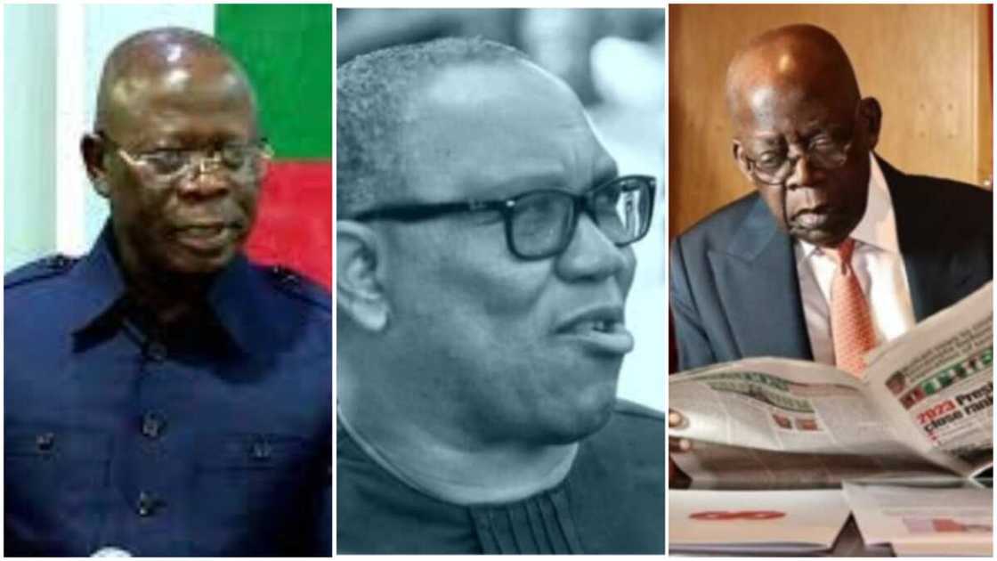 Adams Oshiomhole/Peter Obi/Bola Tinubu/APC/Labour Party/2023 election/Manifesto