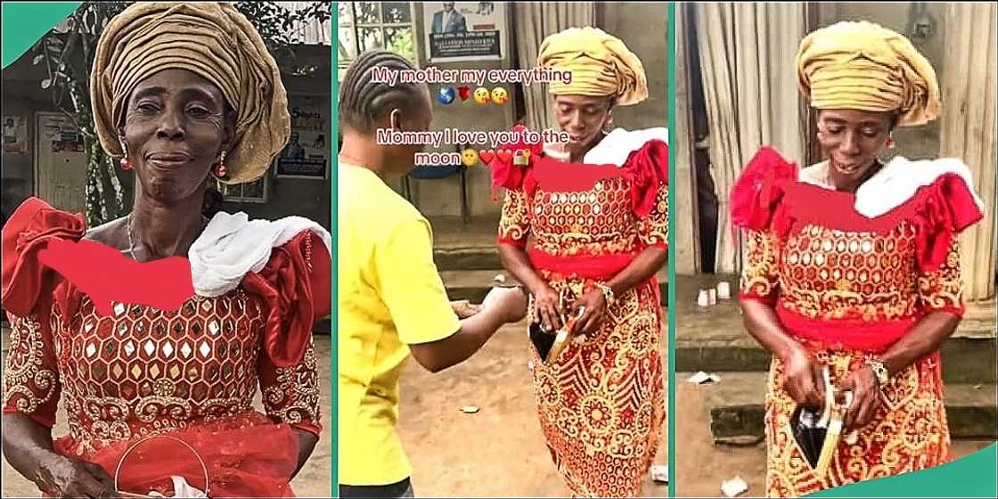 Lady spoils mum with cash Lady spoils mum with cash