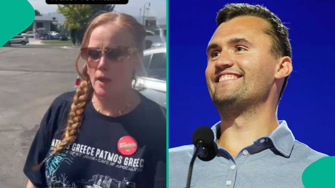 Lady shares what she saw at scene of Charlie Kirk shooting.