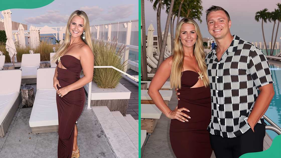 Brock Purdy's sister, Whittney, enjoys a moment with her husband
