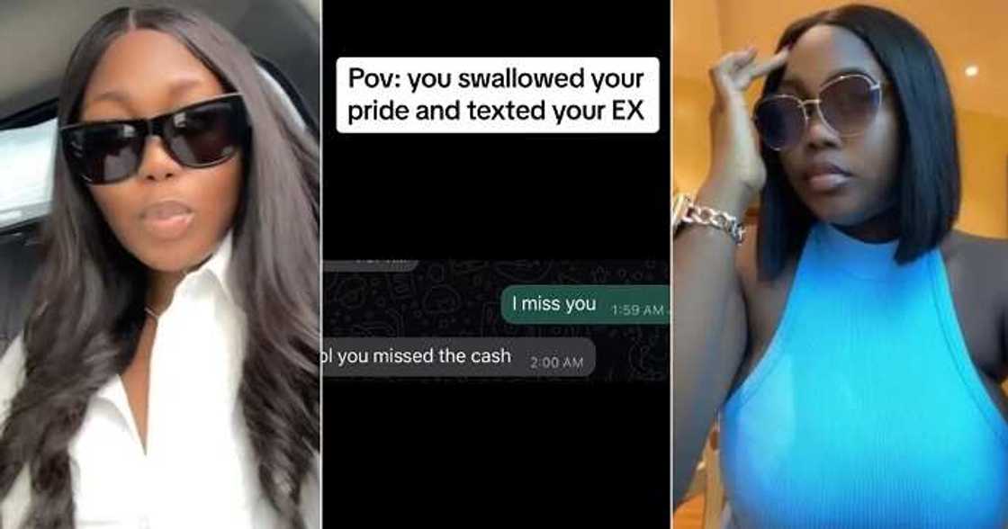 Lady texts her ex-boyfriend on WhatsApp Lady texts her ex-boyfriend on WhatsApp