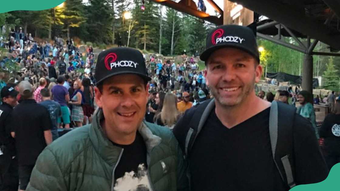 Phoozy co-founders at an event Phoozy co-founders at an event